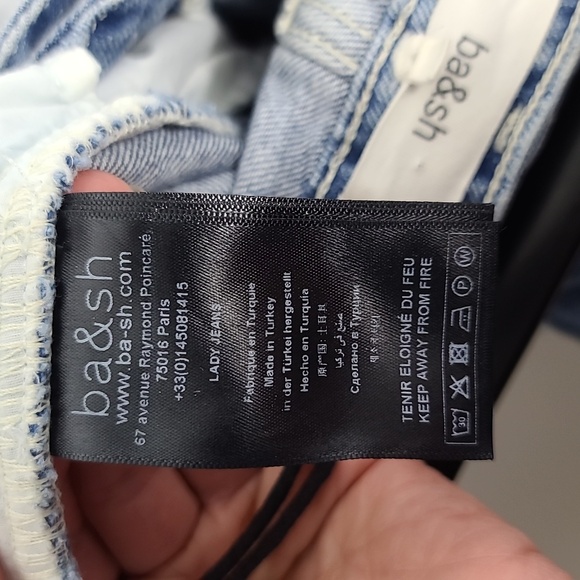 BA&SH Astel Jeans Straight Cut Offs in Indigo Size 2 - Picture 3 of 16